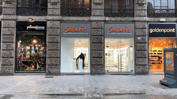 Negozio di occhiali da sole SOLARIS Via Dante Milano